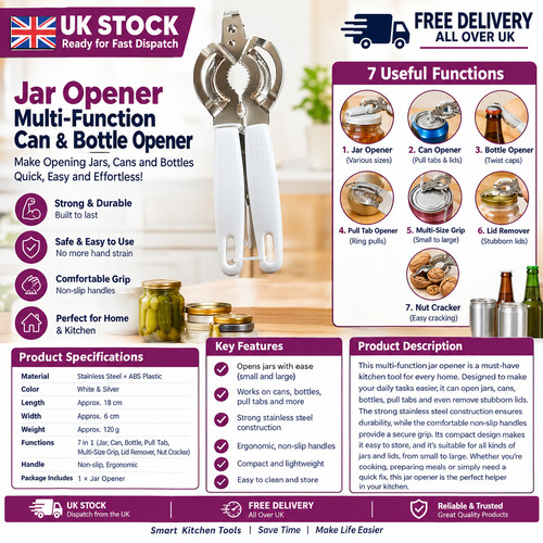 Heavy duty jar opener - jar,