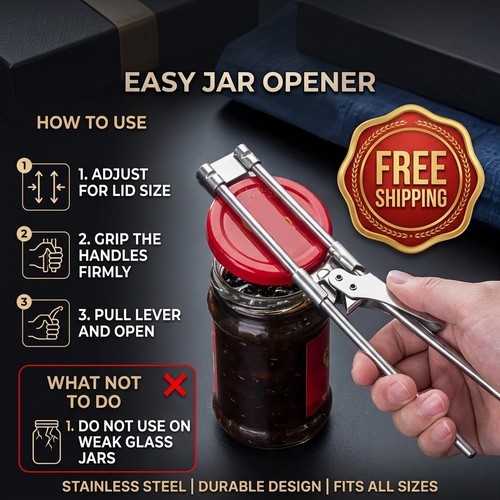 Adjustable can jar opener - adjustable,