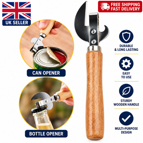 Manual wooden handle can - manual,