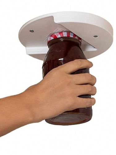 Glass jar opener - for, under