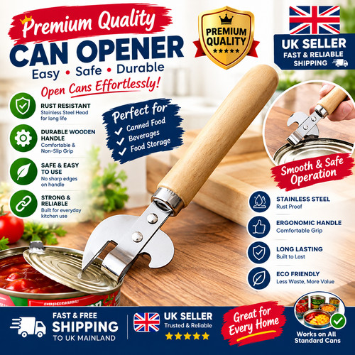 Manual can opener wooden - can,