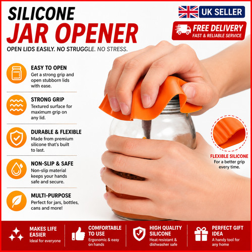 Easy grip rubber jar opener - jar,