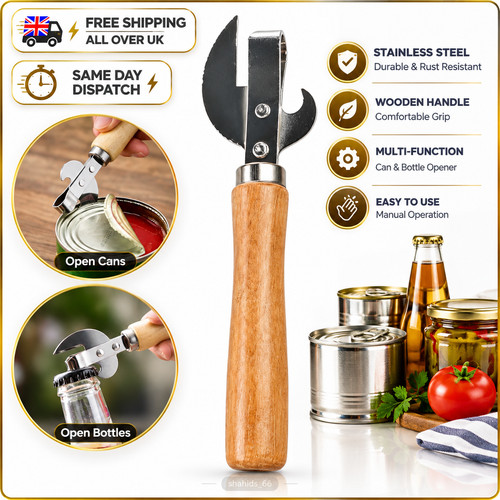 Manual wooden handle can - handle,