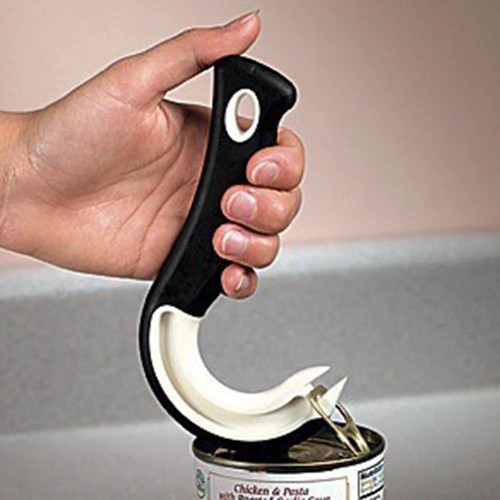 Portable shape can opener - j,