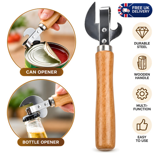 Manual wooden handle can - manual,