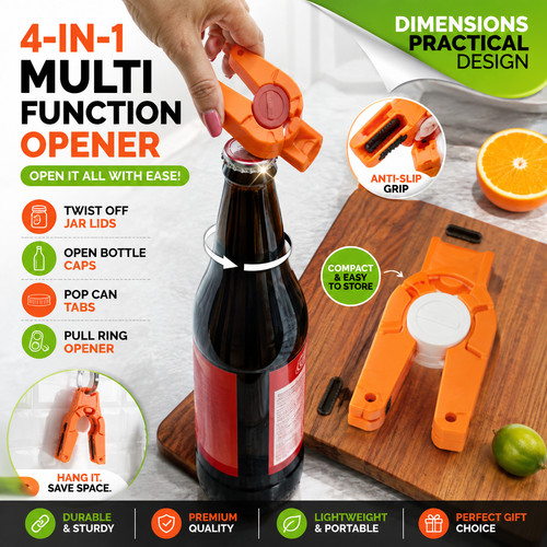 Lid cap opener kitchen multi - opener,
